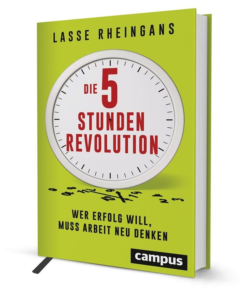 In seinem Buch „Die 5-Stunden-Revolution“ schreibt Lasse Rheingans über die Erfahrungen, die er uns sein Team mit der 25-Stunden-Woche gemacht haben. 